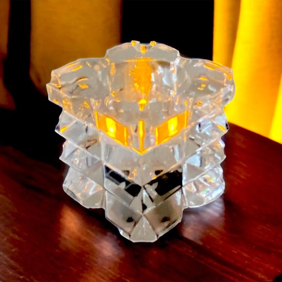 Mikasa Skylight Cube Clear Lead Crystal Tea Light Candle Holder - Picture 2 of 4